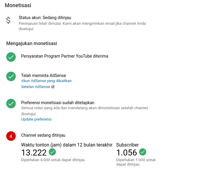 Peninjauan Akun Youtube - Menunggu Hasil Peninjauan Akun Youtube 3
