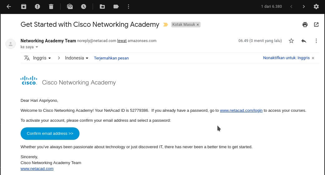 Membuat Akun Cisco Netacad - Cara Membuat Akun Cisco Netacad 7