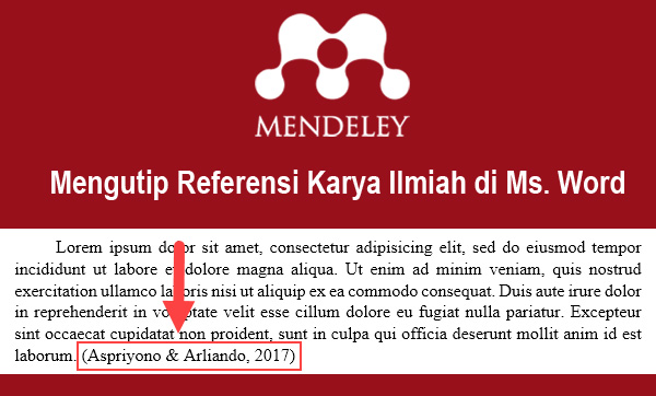 Mengutip Referensi Karya Ilmiah dengan Microsoft Word dan Aplikasi Mendeley