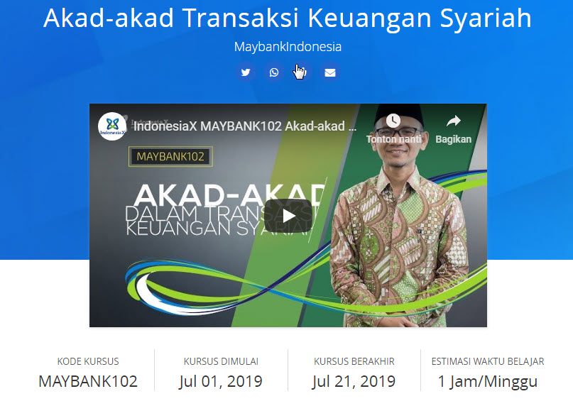 Tidak Ada Kata Terlambat, Yuk Ikutan Kursus Akad-akad Transaksi Keuangan Syariah
