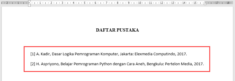 Membuat Kutipan dan Daftar Pustaka Yang Otomatis di Microsoft Word Tanpa Software Tambahan