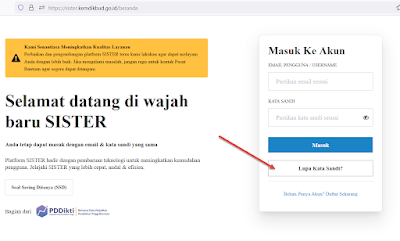 Tidak Perlu Panik Jika Dosen Lupa Password Akun SISTER