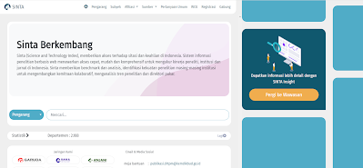 Tampilan Aplikasi SINTA