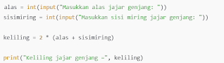 Menghitung Keliling Jajar Genjang Python