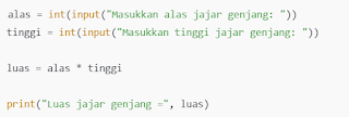 Menghitung Luas Jajar Genjang dengan Python